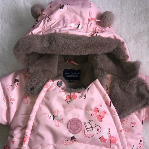 Souris Mini 3-6 month pink snowsuit - Picture 10 of 11
